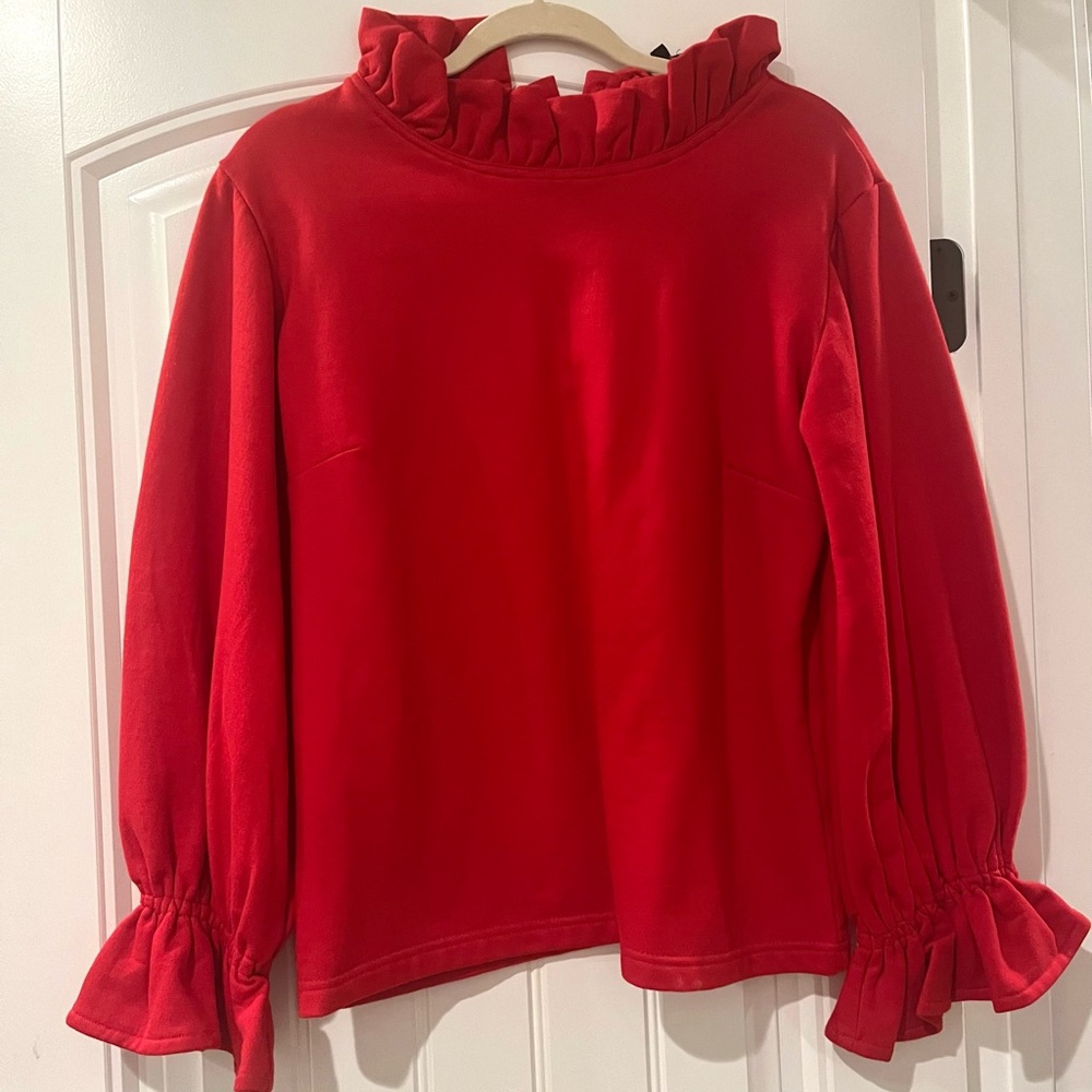 Elizabeth Wilson Red Sweatshirt Top